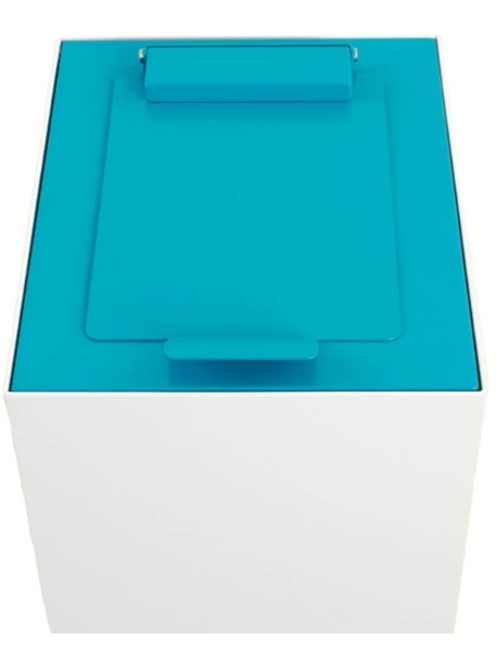 Top met klepdeksel voor modulaire afvalscheidingsunit 60 liter, V-Part - blauw