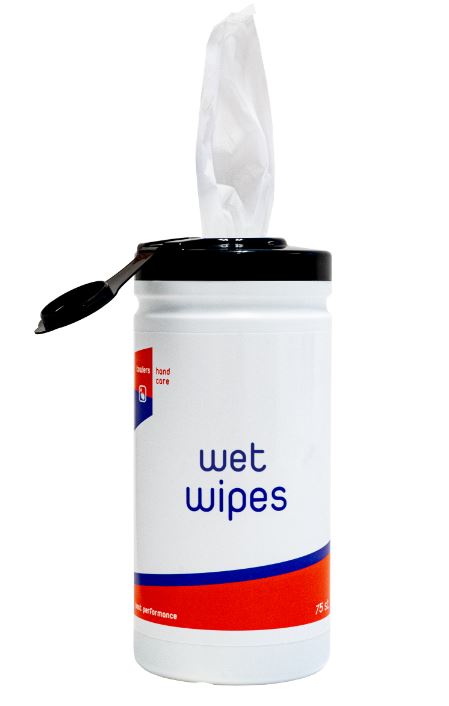 Wet wipes reinigingsdoekjes, pot, 100 stuks