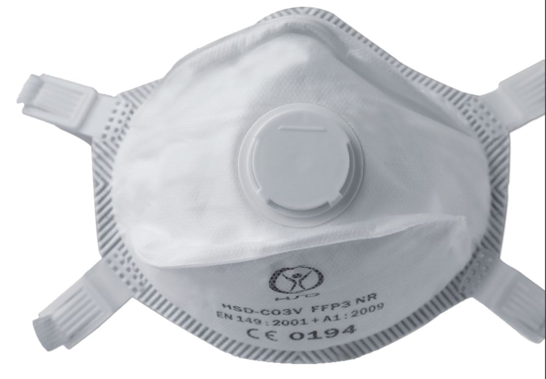 Stofmasker, psp, met uitblaasventiel, FFP3, 30-330