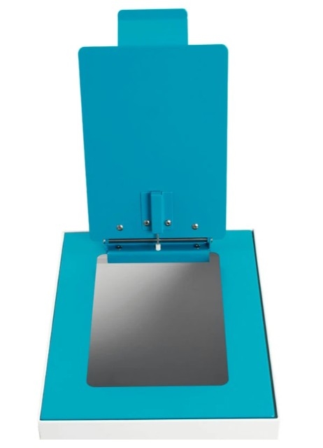 Top met klepdeksel voor modulaire afvalscheidingsunit 60 liter, V-Part - blauw