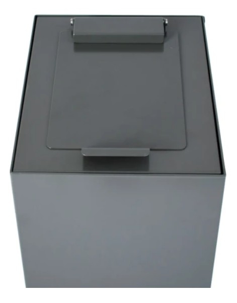 Top met klepdeksel voor modulaire afvalscheidingsunit 60 liter, V-Part - donkergrijs