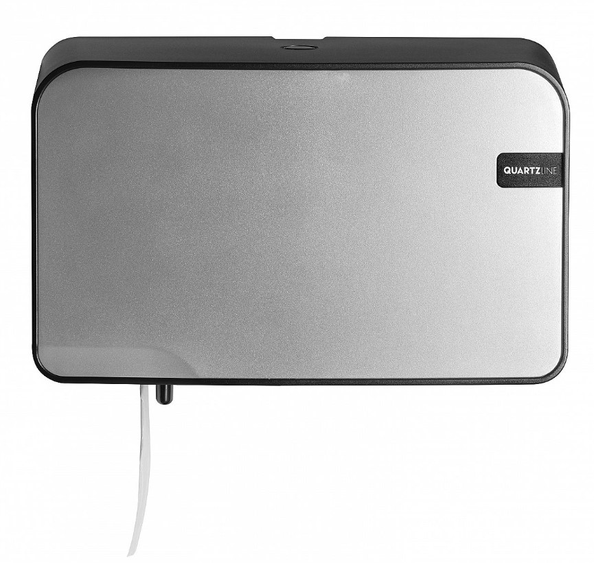 Quartz Line Toiletrolhouder Duo Coreless Horizontaal Zwart