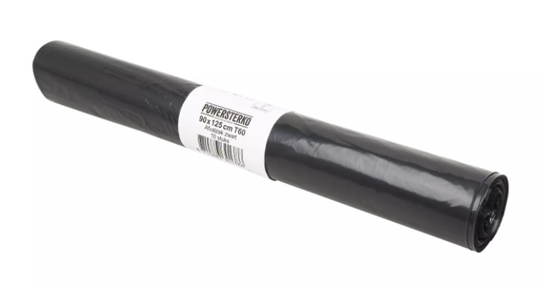 Afvalzak 90 x 125 cm T60 LDPE zwart – 1 rol = 10 stuks vuilniszak groot